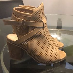 Tan booties size 7